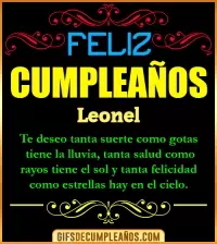 GIF Frases de Cumpleaños Leonel